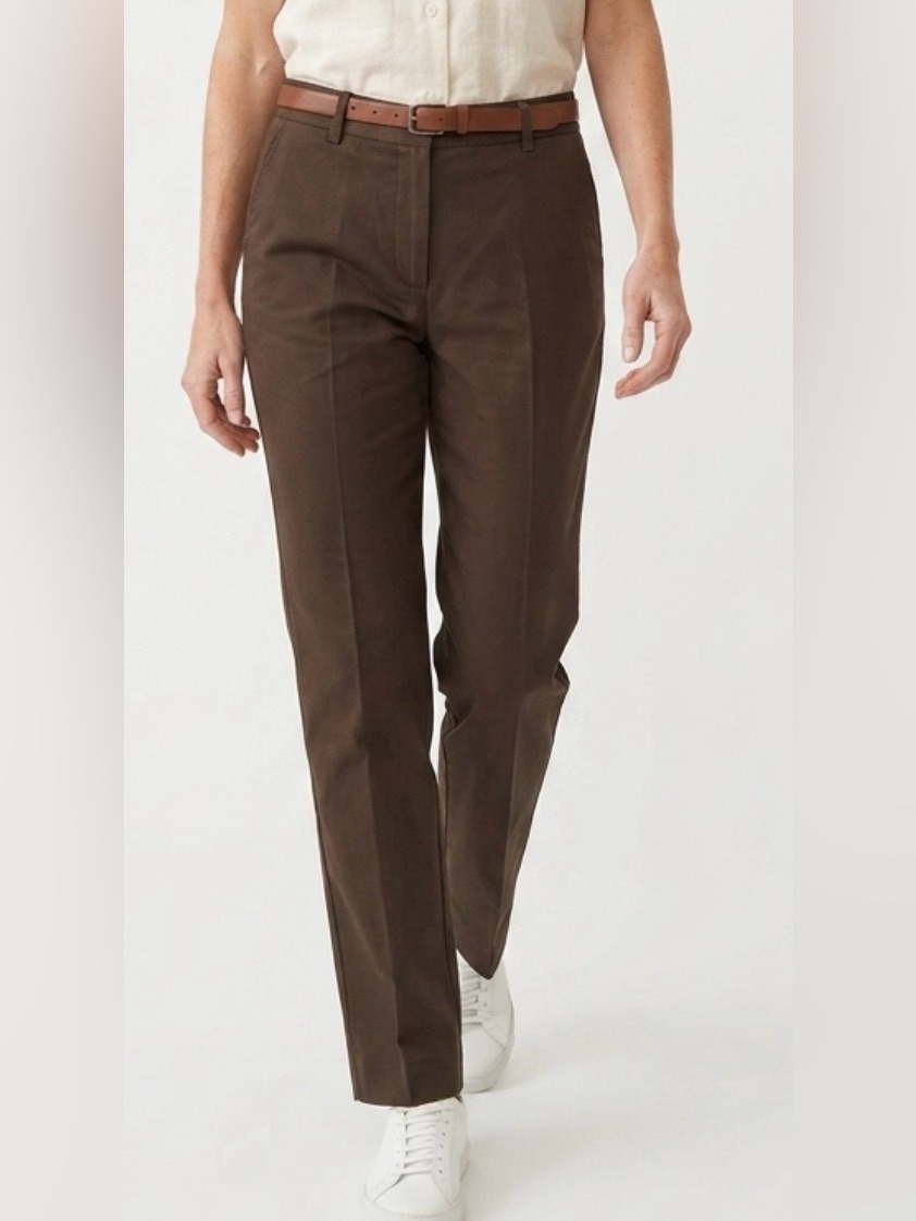 Ralph Lauren Women’s Dark Brown Tailored Straight-Leg Trousers